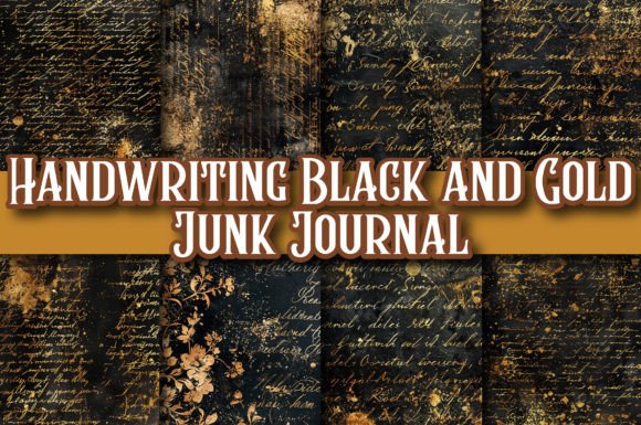 Download Handwriting Black and Gold Junk Journal - Premium Bundle