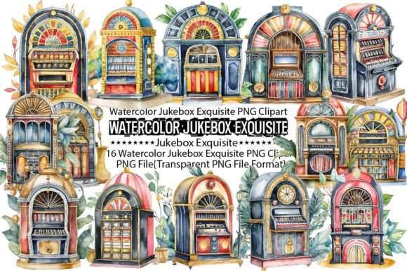 Download Watercolor Jukebox Exquisite Sublimation - Exquisite Collection