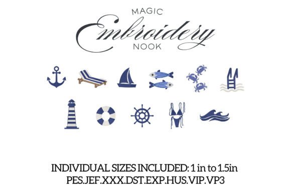 Download Mini Blue Coastal Bundle X 11 Designs - Premium Resources